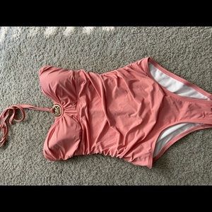 Michael Kors pink, one piece bathing suit.
